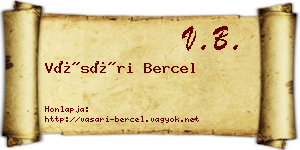 Vásári Bercel névjegykártya